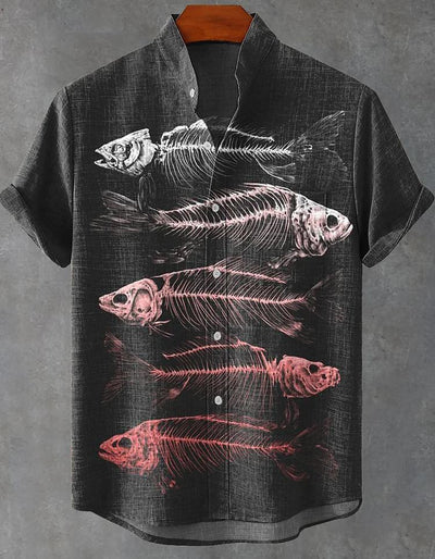 Camisa de Lino Cuello Mao Manga Corta para Hombre - Image 6
