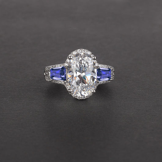 Anillo de Diamantes Simulados 8 Quilates Forma Gota Grupo 812 - Image 4