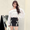 Blusa Chiffon Hombros Descubiertos Manga Larga