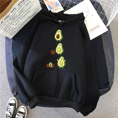 Sudadera con Capucha Estampado Aguacate Mamá e Hijo - Moda Suelta para Mujer - Image 29