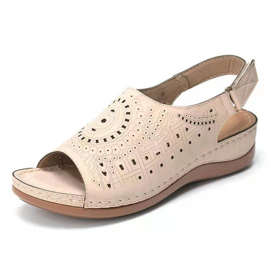 Sandalias Retro Europeas de Punta Abierta Estilo Vintage - Image 4