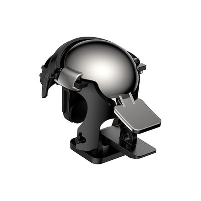 Mobile game trigger accessory with a digital camouflage pattern, designed for smartphones, shown on a white stand. - Image 8