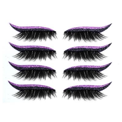 Delineador de Glitter + Kit de Pestañas Postizas - Maquillaje Ojos Brillante - Image 3
