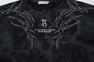 Camiseta Retro Americana Bordada con Espinas para Hombre - Image 9