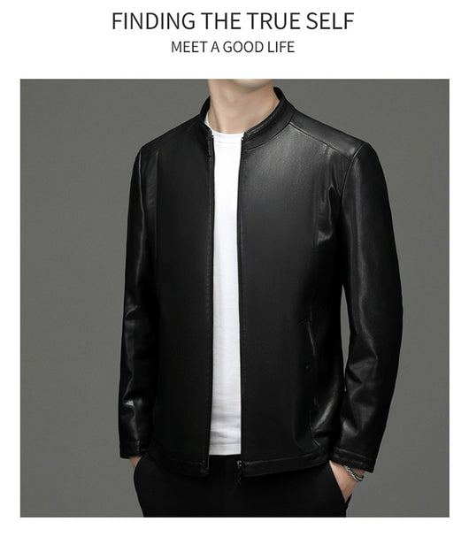 Chaqueta de Cuero Casual Acolchada para Hombre con Forro Polar - Image 24