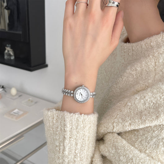 Reloj Pulsera de Perlas Estilo Clásico Elegante - Image 9