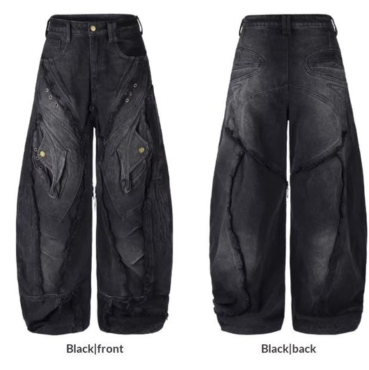 Jeans Holgados Desgastados con Bordes Crudos Estilo Urban - Image 8