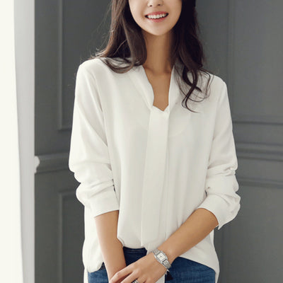 Blusa Elegante de Manga Larga con Lazo - Image 5