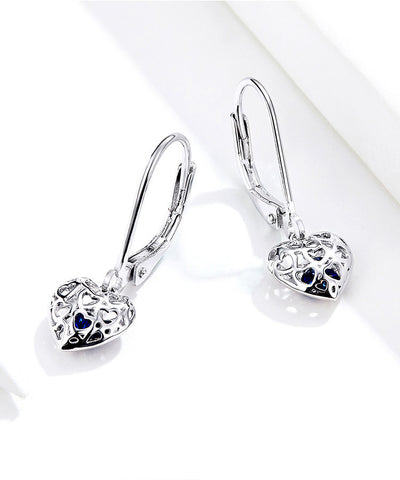 Aretes de Plata Esterlina 925 Corazón Hueco - Image 12