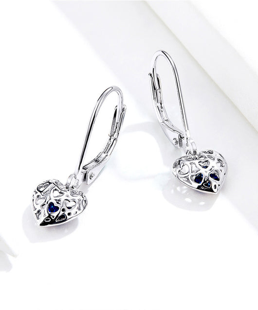 Aretes de Plata Esterlina 925 Corazón Hueco - Image 6