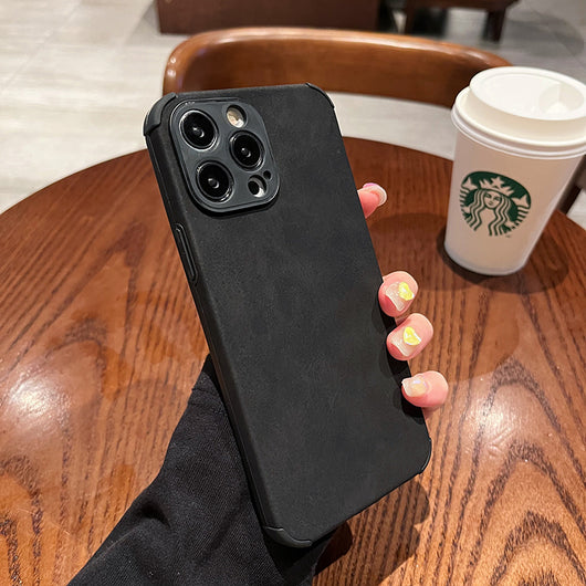 Funda de Teléfono de Pelaje Suave en Colores Lisos - Image 4