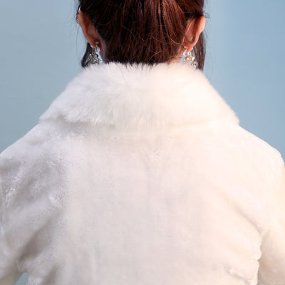 Cardigan Cálido con Cuello de Piel Sintética para Otoño e Invierno - Image 7