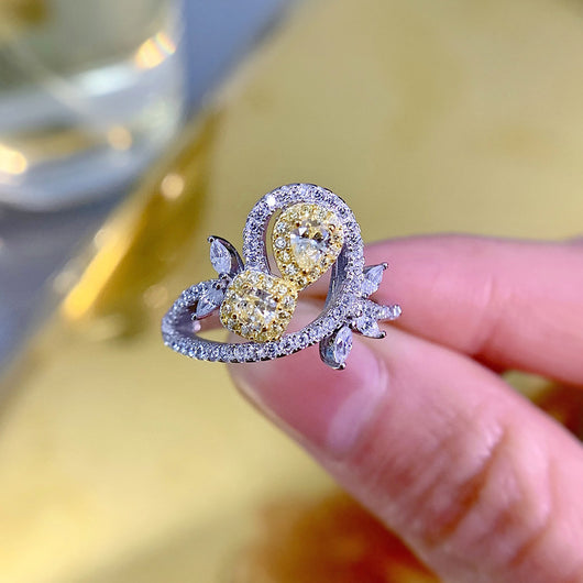 Anillo de Plata 925 con Diamante Amarillo - Diseño Minimalista - Image 10