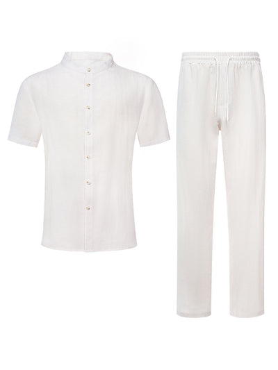 Conjunto Ejecutivo: Camisa Cuello Alto Transpirable y Pantalón Holgado - Image 16