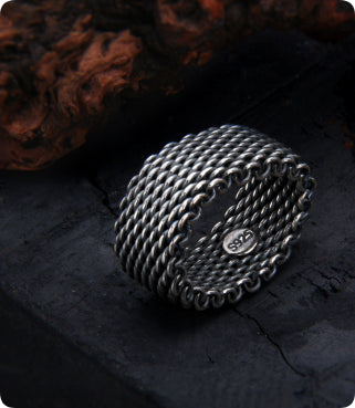 Anillo de Plata Esterlina 925 Tejido a Mano Turco - Image 12