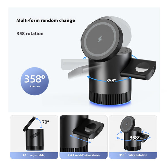Reloj Inteligente con Auriculares y Cargador Magnético 3 en 1