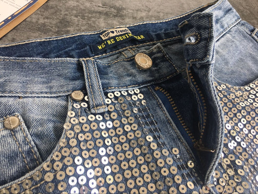 Pantalón Denim Recto Cropped de Tiro Medio para Mujer - Image 3