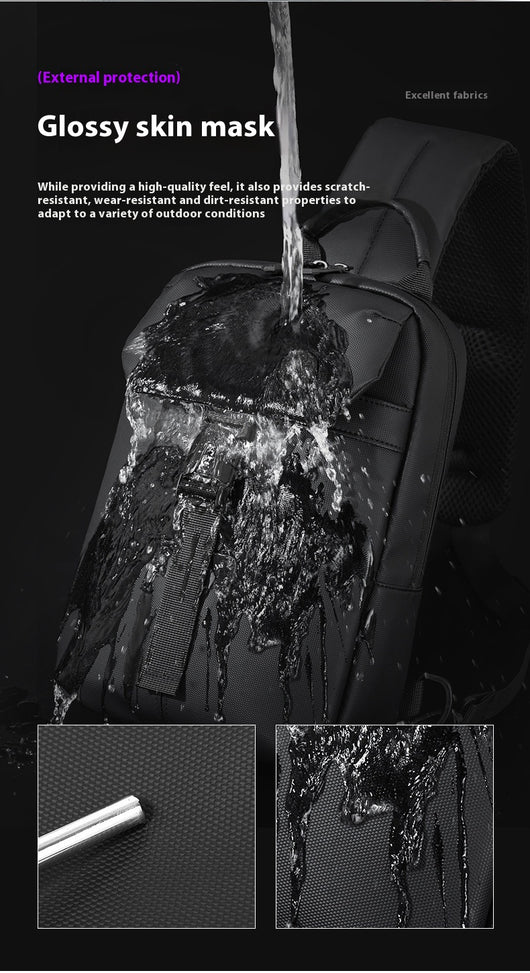 Mochila Casual de Gran Capacidad con Bolsa Pectoral - Diseño Moderno y Funcional - Image 15