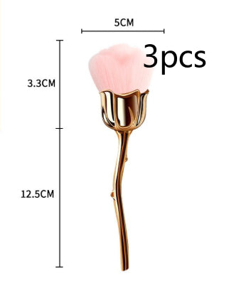 Brocha Aplicadora de Polvo Suelto Rose - Herramienta de Maquillaje Profesional - Image 10