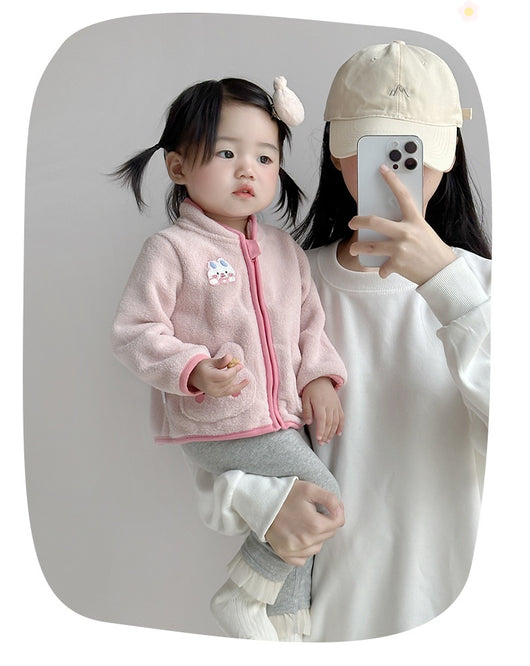 Abrigo Polar Infantil Conejo Adorable para Otoño e Invierno - Image 26
