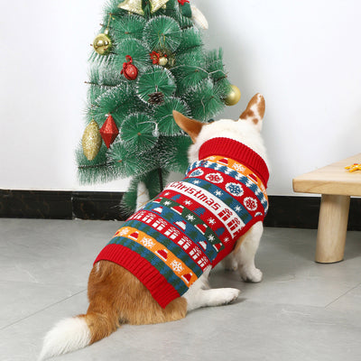 Suéter Navideño para Mascotas Rojo en Acrílico