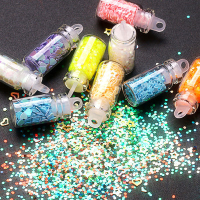 Kit de 48 Colores de Brillo y Lentejuelas para Uñas DIY - Image 11