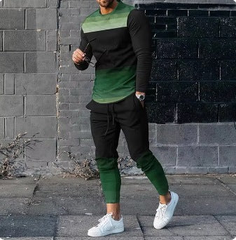 Traje Étnico Estampado de Manga Larga para Hombre - Image 23