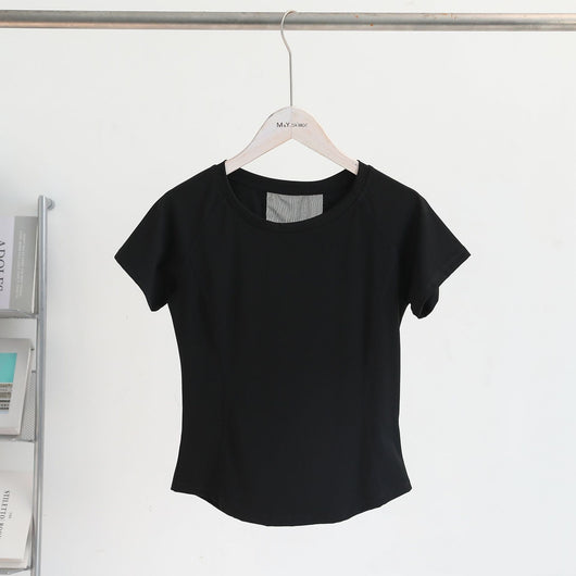 Playera Deportiva Yoga Mesh Nude Feel Manga Corta - Image 7