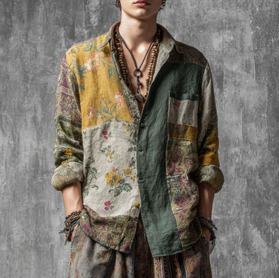 Camisa Manga Larga Estampada a Rayas para Hombre - Image 15