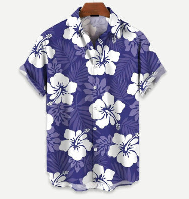 Camisa Casual de Playa para Hombre - Manga Corta Estilo Vacaciones - Image 6