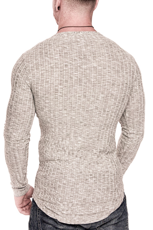 Camisa de Cuero Europeo Clásica con Cuello Redondo y Manga Larga - Image 16