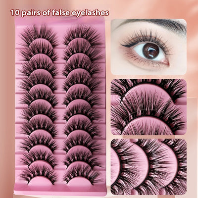 10 Pares de Pestañas Postizas Voluminosas con Rizo Natural - Image 22