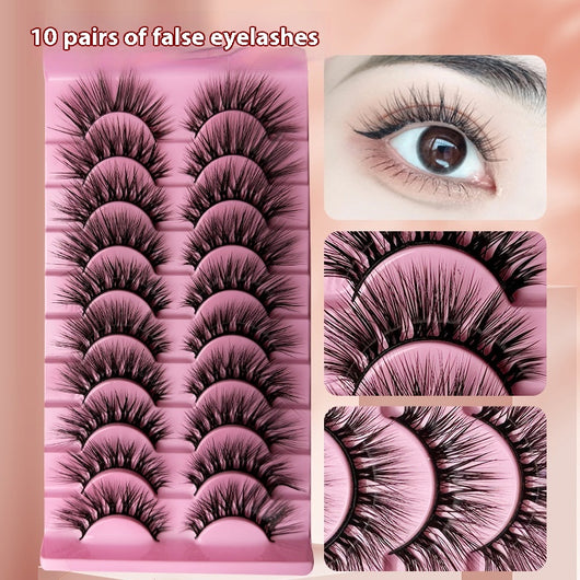 10 Pares de Pestañas Postizas Voluminosas con Rizo Natural - Image 22