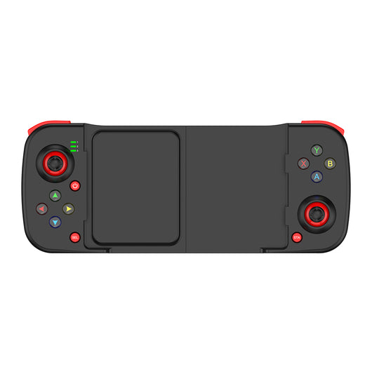 Black retractable game handle with red accents, dual joysticks, D-pad, and colored action buttons. - Image 6