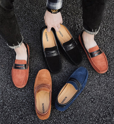 Mocasín de Cuero con Detalles en Contraste - Zapatos Versátiles para Hombre - Image 15