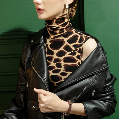 Blusa sin mangas estampado leopardo ajustada para combinar - Image 4