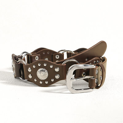 Cinturón Vintage Unisex con Hebilla de Metal Remachado - Estilo Punk Hip Hop - Image 23