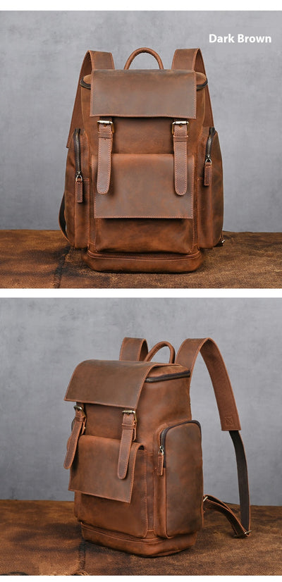 Mochila de Cuero Crazy Horse para Hombre - Piel de Res Premium - Image 20