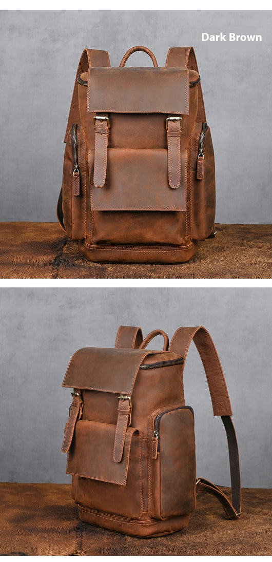 Mochila de Cuero Crazy Horse para Hombre - Piel de Res Premium - Image 20