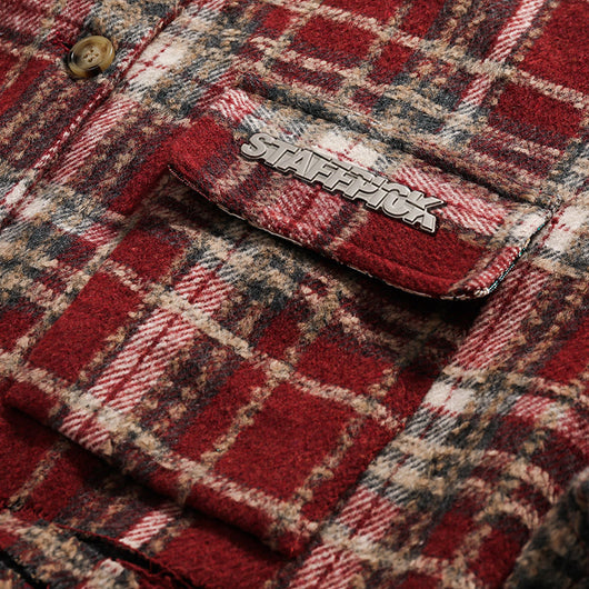 Camisa Chaqueta Cuadros Efecto Desgastado Estilo Urbano - Image 3