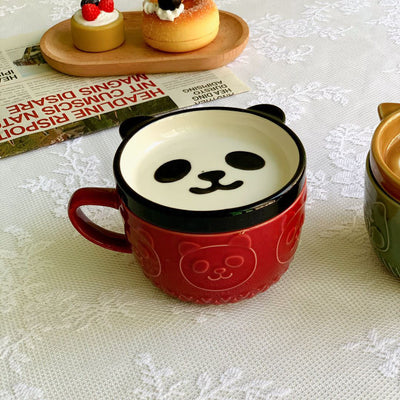 Taza de Cerámica Panda Shiba Inu con Tapa - Image 5