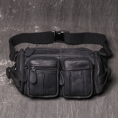 Bolsa de Pecho Hombre Cuero Gamuza Gran Capacidad - Image 6