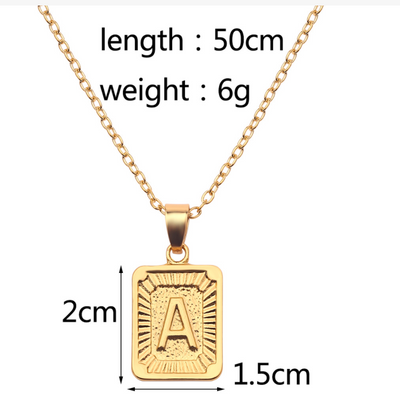 Collar con Dije de Letra del Alfabeto Inglés - Image 42