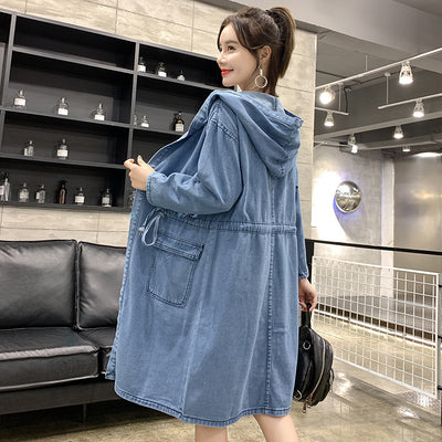 Cardigan Abrigo Trench con Capucha para Mujer - Manga Larga - Image 9