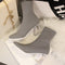 Botines con Tacón Transparente y Detalles de Cristal