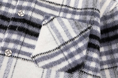 Chaqueta Acolchada de Cuadros para Hombre - Otoño e Invierno - Image 12