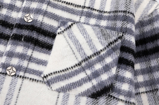 Chaqueta Acolchada de Cuadros para Hombre - Otoño e Invierno - Image 12