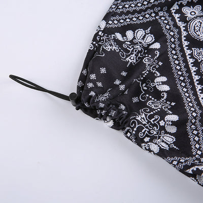 Falda Cintura Alta Estampado Flores de Anacardo con Diseño Asimétrico y Detalle Hueco Ajustable - Image 14