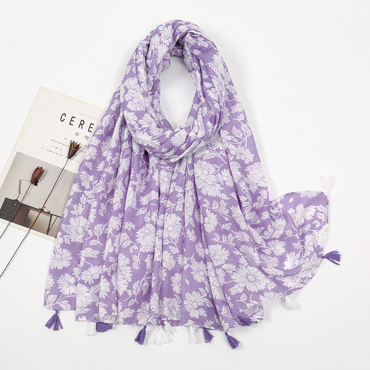 Pañoleta de Algodón Twill Flores Delicadas - Image 2