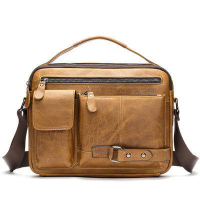 Bolsa Mensajera de Cuero Genuino con Acabado Encerado para Hombre - Image 5